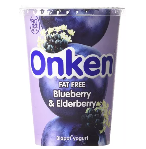 英国onken公推出司蓝莓 接骨木莓零脂酸奶,图源:onkent2公司berry