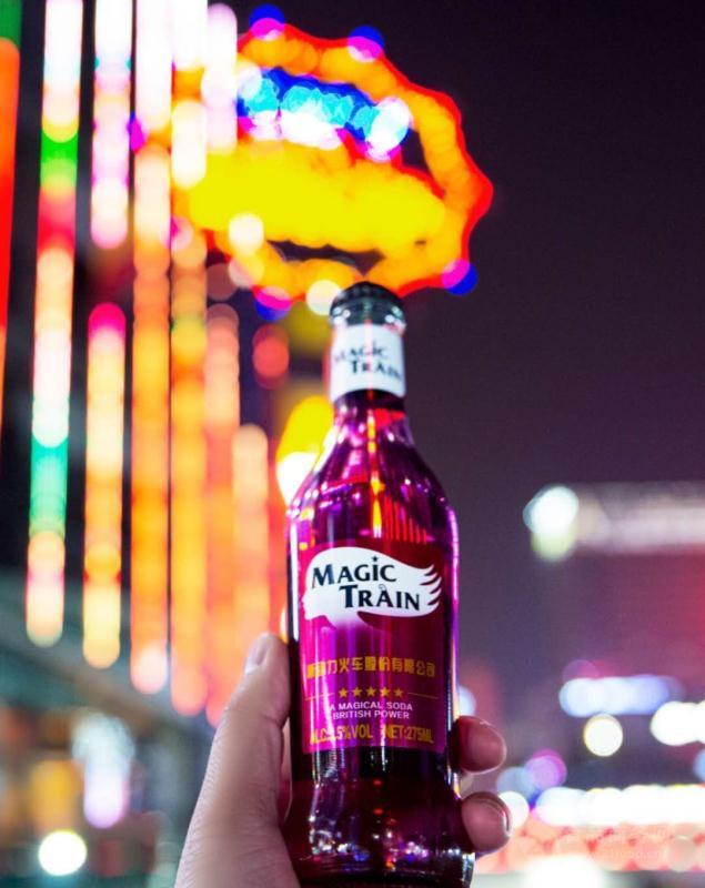山东欧克斯苏打酒厂家275ml*24新动力火车厂家16